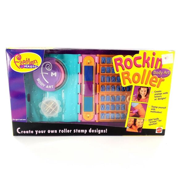 Fashion Magic Rockin' Roller Body Art Stamp & Roller Set 1999 Mattel New Sealed - Picture 1 of 7